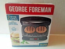 George Foreman 2-Serving Electric Indoor Grill Black GR10B 