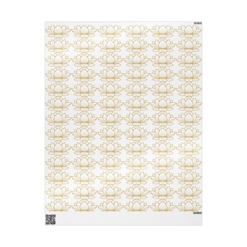 Elegant Floral White Lotus Premium Eco-Friendly Decorative Gift Wrapping Paper - Picture 8 of 16