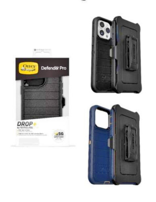OtterBox -  Defender Series Case With Holster For iPhone 14 Pro Max - Black New