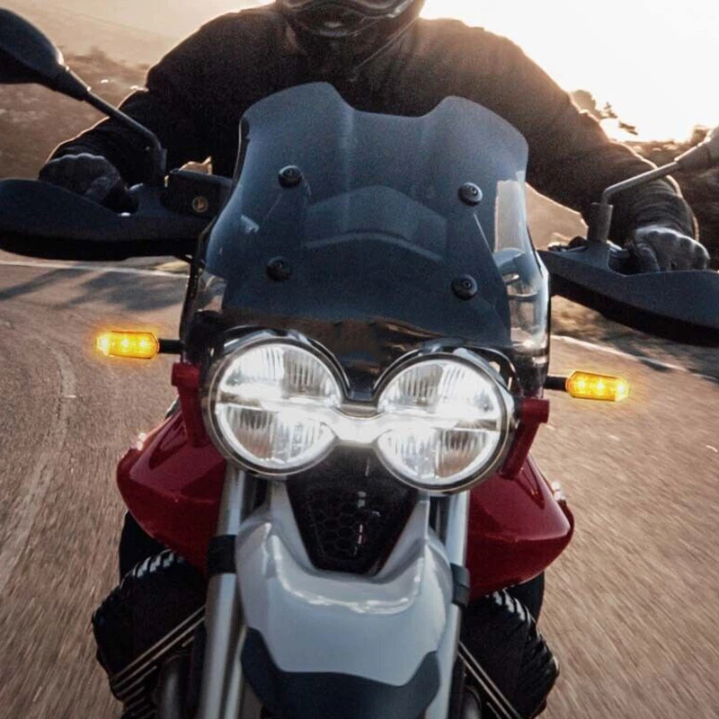 Motorcycle LED Turn Signals Blinker Running Light Amber Indicators For Dirt Bike - Image 4 of 4