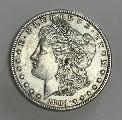 1884 Morgan Silver Dollar Hot 50 Vam 5 Doubled Ear Extra Fine Details