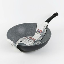 URBN-CHEF Forged Aluminium Induction Wok Chinese Frying Pan Cooking Pot Cookware