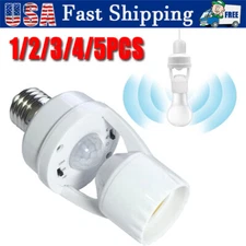 Infrared PIR Motion Sensor E27 LED Light Lamp Bulb Holder Socket Switch 110/220V