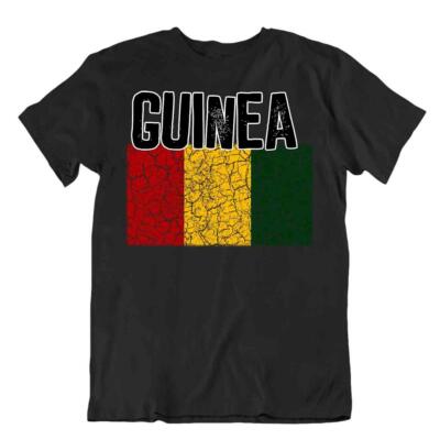 Guinea Flagge T-Shirt Reise-Andenken Geschenk Patriot Tourismus nationaler Stolz