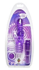 Trinity Vibes Royal Rocket Ribbed Rabbit Vibe Purple - G-Spot Clitoral Vibrator