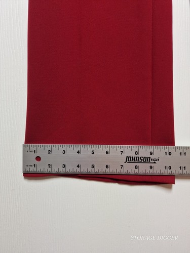 Womens Ankle Pants 10 Cherry Red Lined Flat Front Straight Leg High-Rise Zip Fly - Picture 11 of 14