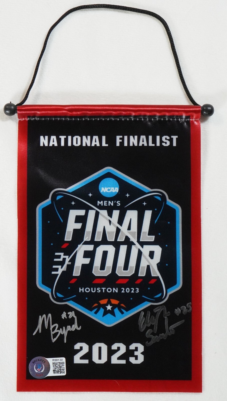 Miles Byrd Autographed Signed San Diego State Aztecs & Elijah Saunders 2023 SDSU Aztecs NCAA Final 4 Banner BAS COA 