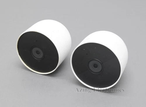 Google GA01894-US Nest Cam Indoor/Outdoor Security Camera (Pack of 2) - White