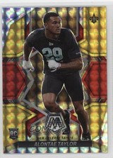 2022 Mosaic Rookies Choice Fusion Red & Yellow Prizm 62/80 Alontae Taylor 11ur