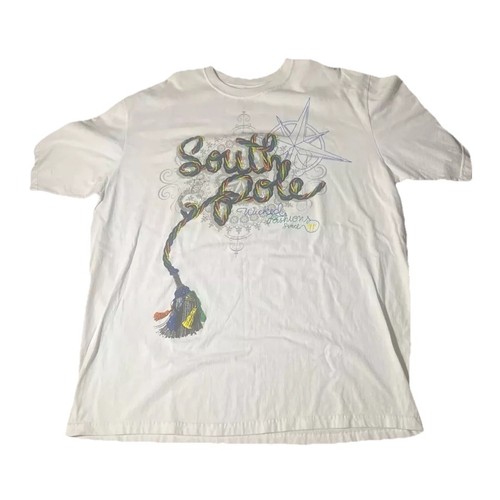 Vintage Y2K South Pole Wicked Fashions Men’s White T-Shirt Puff Print 2XL - Picture 1 of 18