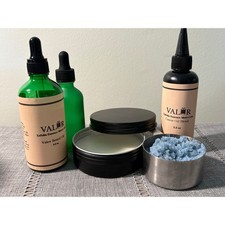 Valor by Exfolia Essence Large Gift Set: Beard Oil, Sugar Scrub, and Beard Balm