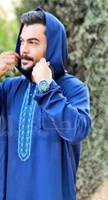 Aljazi Moroccan Thobe for Men with hat, High Quality, Modern FAST SHIPPING