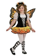Childs Girls Yellow Butterfly  Wings Fairy Animal Mini Beast Fancy Dress Costum