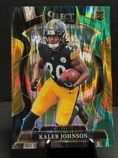 2025 Panini Select - Concourse Kaleb Johnson #52 Green & Yellow Shock Prizm (RC)