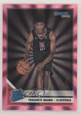 2019-20 Panini Donruss Rated Rookie Holo Pink Laser 33/50 Terance Mann #242 04cw