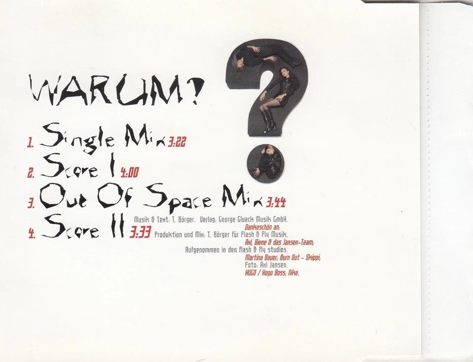 TIC TAC TOE Warum? MCD 1997 RAR & WIE NEU Deutscher Hip Hop Klassiker ! - Bild 3 von 4