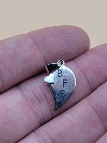 Silver Tone Charm Pendant BFF