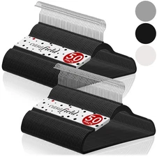 100 Velvet Suit Hangers for Dress Clothes Coats Jackets Pants Shirts Skirts