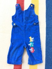 1980s Vintage Carters Corduroy blue Overalls 24 Month Baby Toddler USA