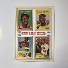Topps 1974 Hank Aaron #3 Special Most Memorable Homers Milwaukee Braves Card