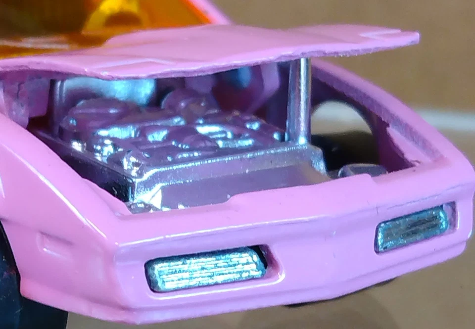 3 #248 Pontiac Firebirds by Majorette Movers: Pink, White & Blue made jin France - Image 3 of 4