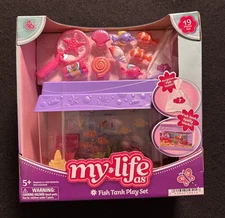My Life As Fish Tank Play Set 18" Doll Aquarium 19pcs w/Lights & Moving Fish NEW