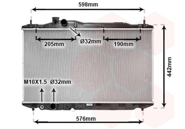 Van Wezel WasserküHler KüHlrippen GelöTet FüR Honda Civic Viii Hatchback Fn-image
