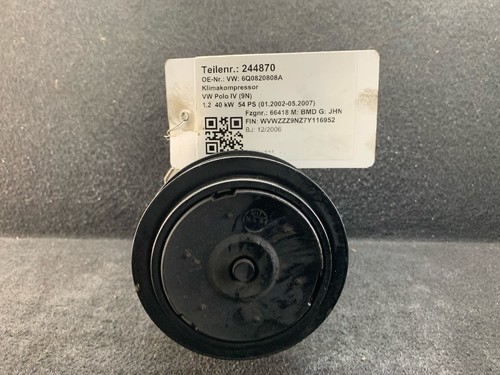 244870 Klimakompressor VW Polo IV (9N, 9A) 6Q0820808A 1.2