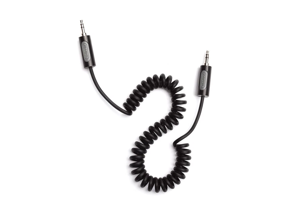 Griffin 6 ft Coiled AUX Audio Cable, Black - Connect Your Music Player to Your - Image 3 of 3