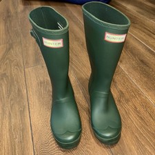 Hunter Kids Rubber Boots Size 4 Green Preowned
