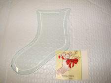 Lot of 3 Christmas Clear Beveled Stocking 1pc.