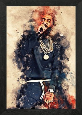 Nipsey Hussle gerahmtes Wandbild Poster Leinwanddruck Bild