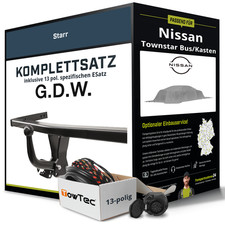 Für NISSAN Townstar XFK Anhängerkupplung starr +eSatz 13pol 12.2021-jetzt NEU