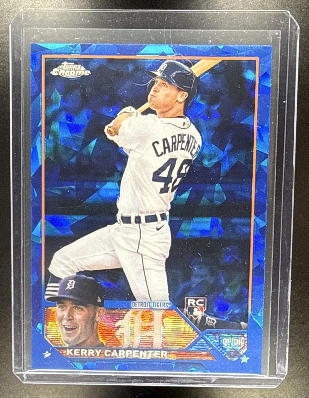 2023 Topps Chrome Sapphire Baseball Kerry Carpenter TIGERS #394 RC Blue