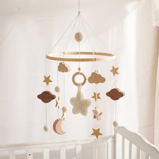 Baby Crib Mobile for Boys Girls Boho Nursery Mobile Gender Neutral Hand-Cro...