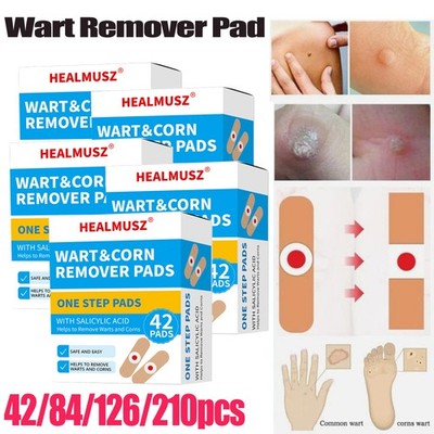 42/210Pcs Foot Corn Remover Pads Plantar Wart Thorn Plaster Patch Callus Removal