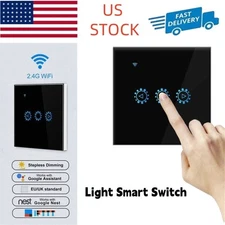Light Smart Switch WIFI Remote Control Wall Touch Panel Socket for Alexa - US