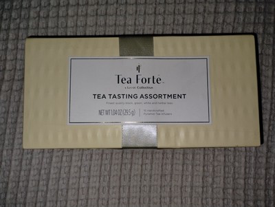 TEA FORTE,''Tea Tasting'' Assortment Petite Presentation Box of 10 Pyramid Infuser