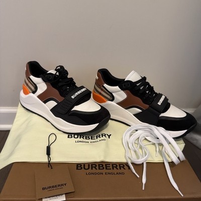 Burberry London England MF Ramsey Black-Archive Beige Low Top