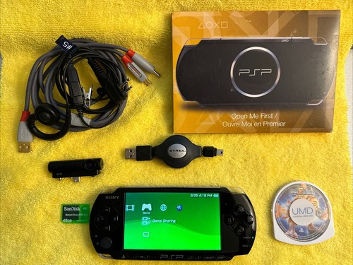 Sony PSP 3001 Black USA Console w Camera And Games RARE