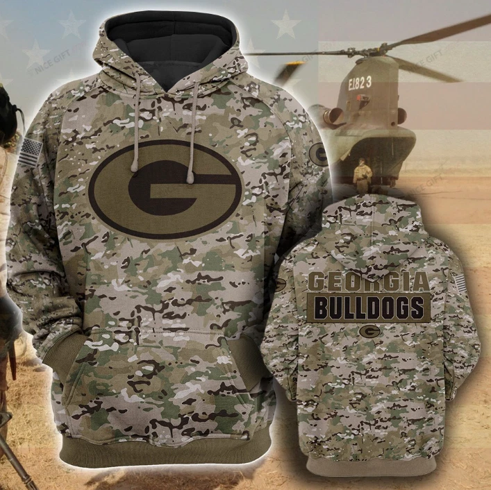 NCAA GA bulldogs Camouflage 3D Hoodie