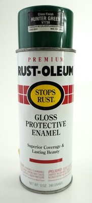 Vintage Rustoleum Gloss Forest Green Spray Paint Can Full Can 1995