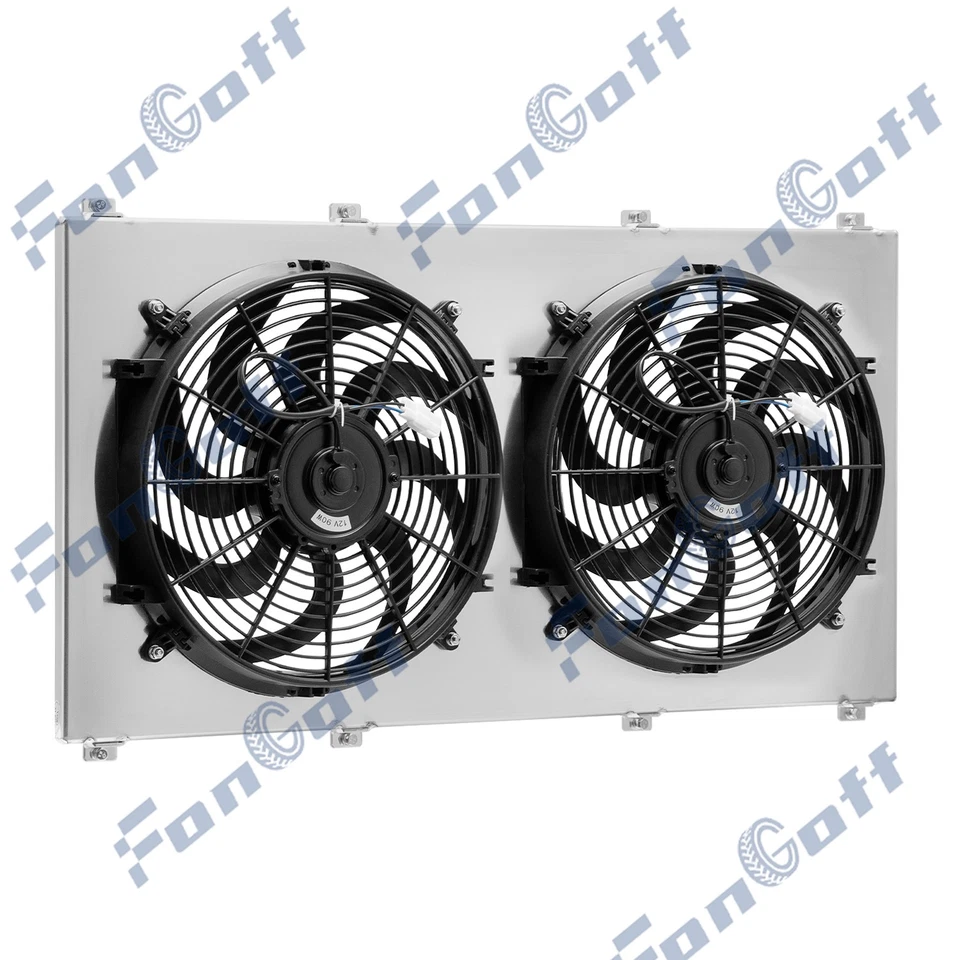 Aluminum Shroud Electric Fan For 2004-2016 Chevy Express GMC Savana 2500 3500 Foto 3 de 4