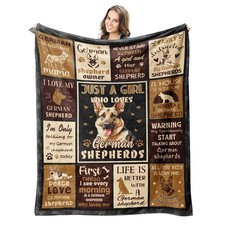 German Shepherd Gifts Blankets 60"X50", German Shepherd Gifts for Women, Germ...