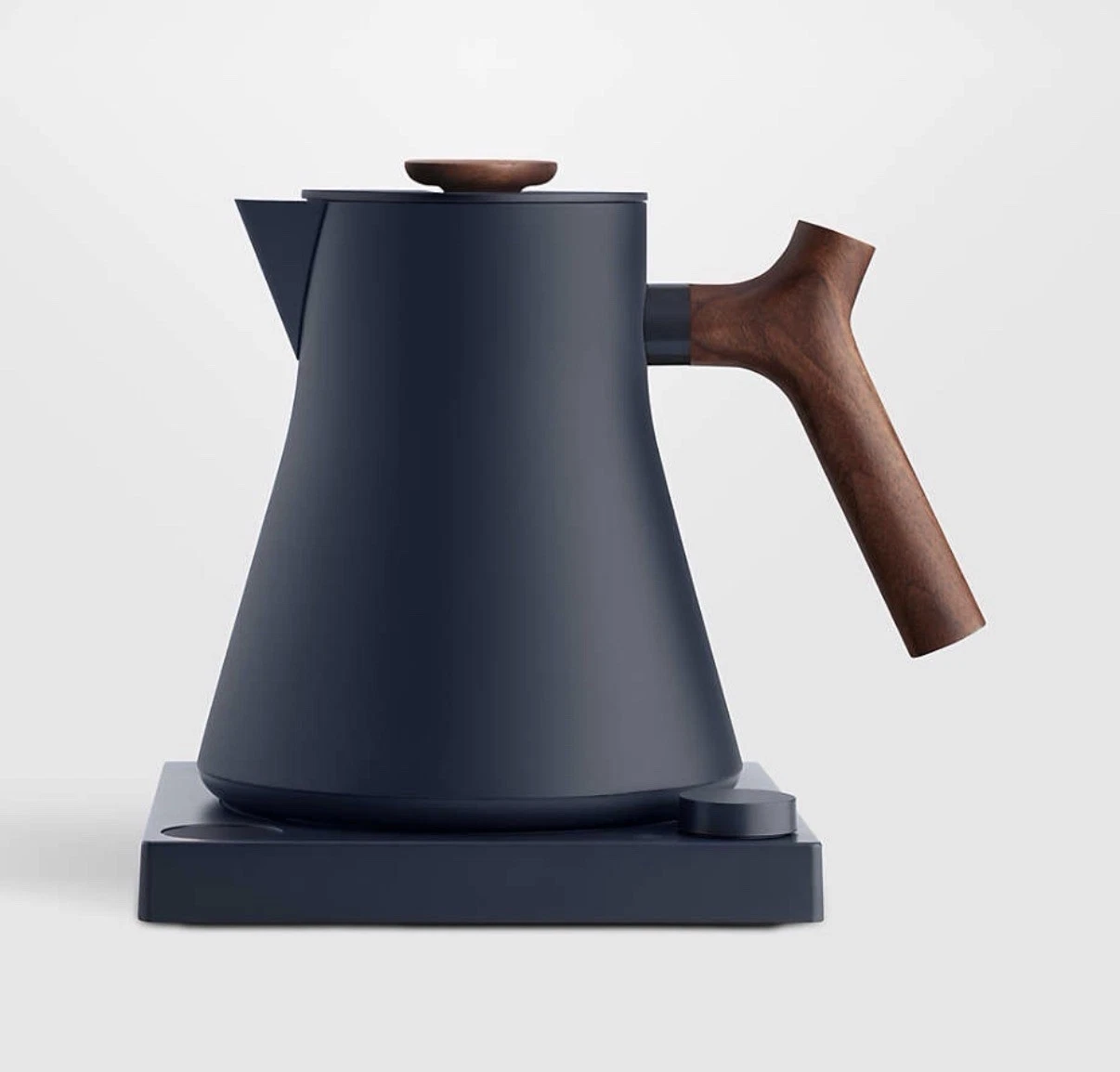Fellow Corvo EKG Pro Electric Tea Kettle in Stone Blue with Walnut Accents . NIB