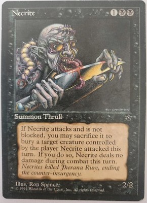 ''Necrite'' - Magic The Gathering Karte - Fallen Empires - Ron Spencer Art