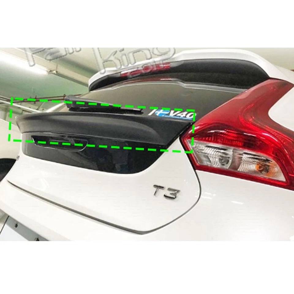 Unpainted FRP Fits Volvo V40 5DR Hatchback Rear Middle Trunk Spoiler T3 T5 13-19 - Imagem 4 de 4