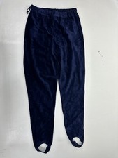 Lizsport Petite Stirrup Leggings Corduroy Blue Size S Vintage