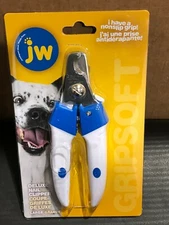 JW Grip Soft Dog Deluxe Nail Clipper Large Trimmer Stainless Steel NEW FREE SHIP