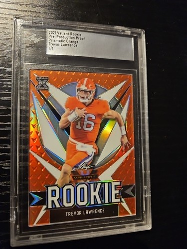 2021 VALIANT ROOKIE PROOF PRISMATIC ORANGE TREVOR LAWRENCE 1/1 INVEST NOW💰💰💰